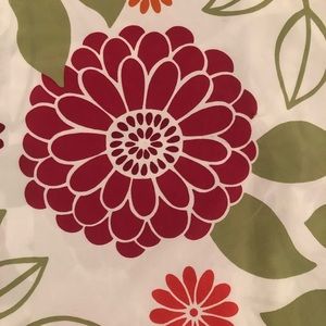 White w/Flowers Shower Curtain